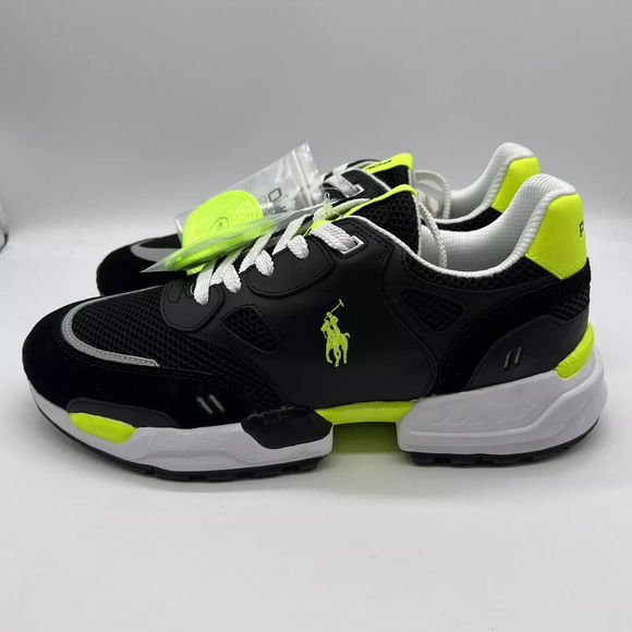 Polo Ralph Lauren Men's Jogger Shoes Black Volt Size US 11 New - Picture 3 of 6